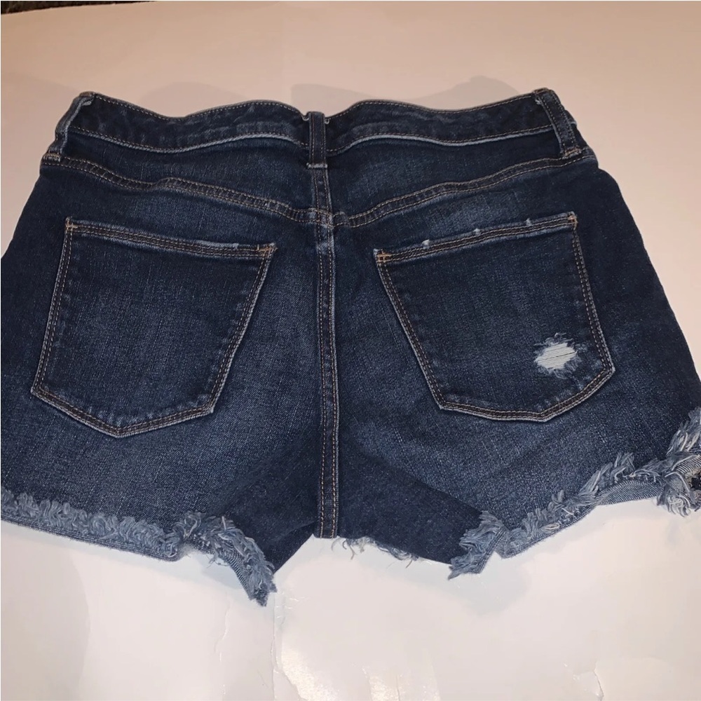 Universal Thread Distressed High Rise Shortie Sz 4/27R Denim Jean Shorts Womens - Picture 4 of 4